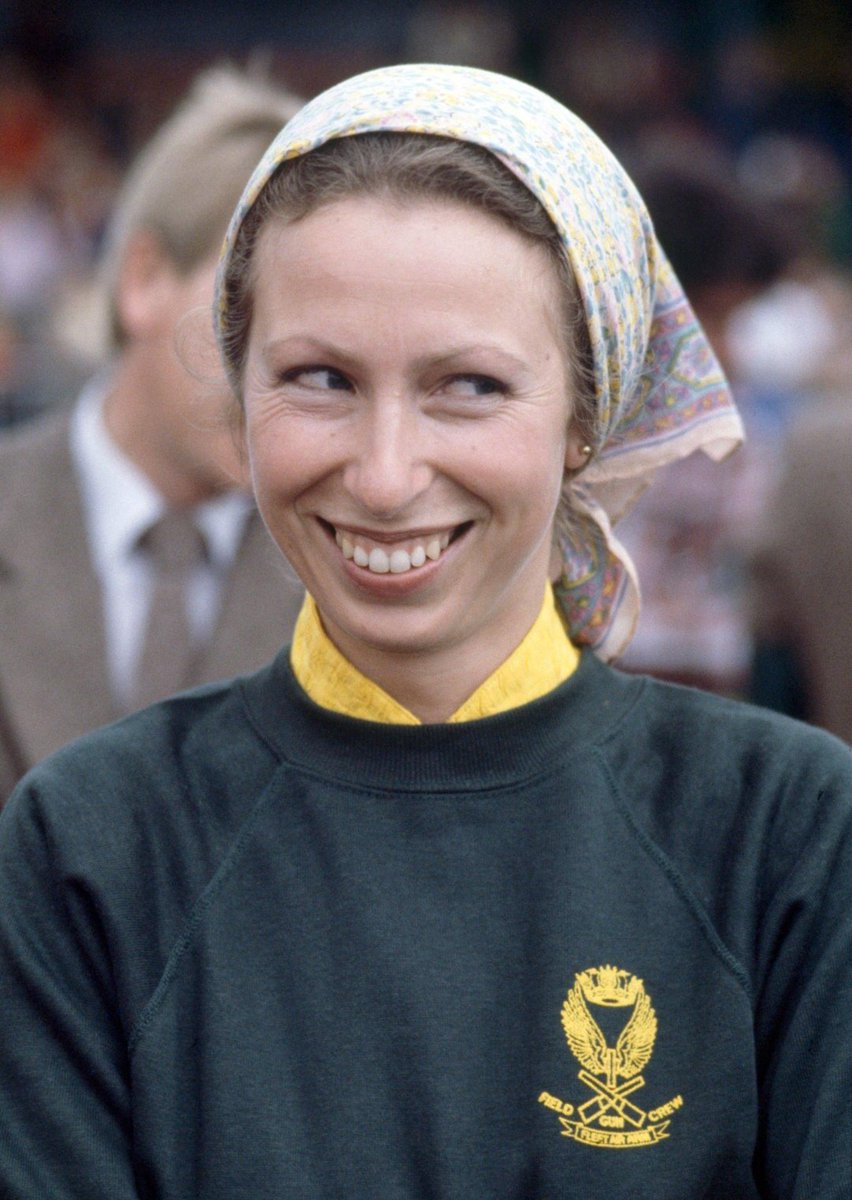 Her Royal Cuteness Princess Anne attending the Jackie Stewart Celebrity Challenge shooting match at the North Wales Shooting School in Deeside, Flintshire, on 14 August 1983 🥰💕