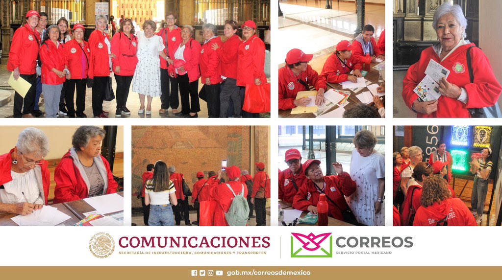 Visita guiada para el grupo de adultos mayores Grandes Emprendedores del CASSA del #INED Iztapalapa por el #PalacioPostal, donde disfrutaron de un taller de elaboración de cartas, que les recordó la ilusión de escribir y enviar mensajes de su puño y letra a sus seres queridos.