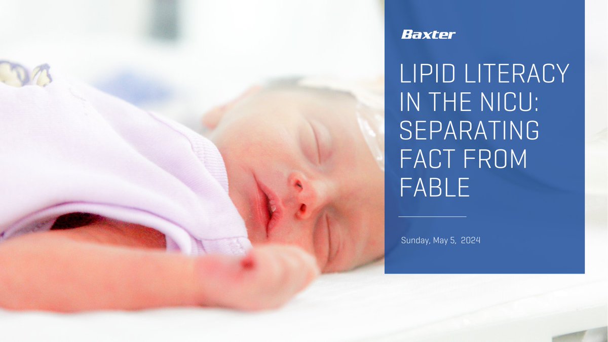 baxter_intl's tweet photo. Are you attending #PAS2024? Join our medical affairs team and expert neonatologists for a breakfast discussion about #nutriton and #lipids in the #NICU. Sign up today: https://t.co/Sk5RaOicAb #neo https://t.co/RwJgCWa7Lw