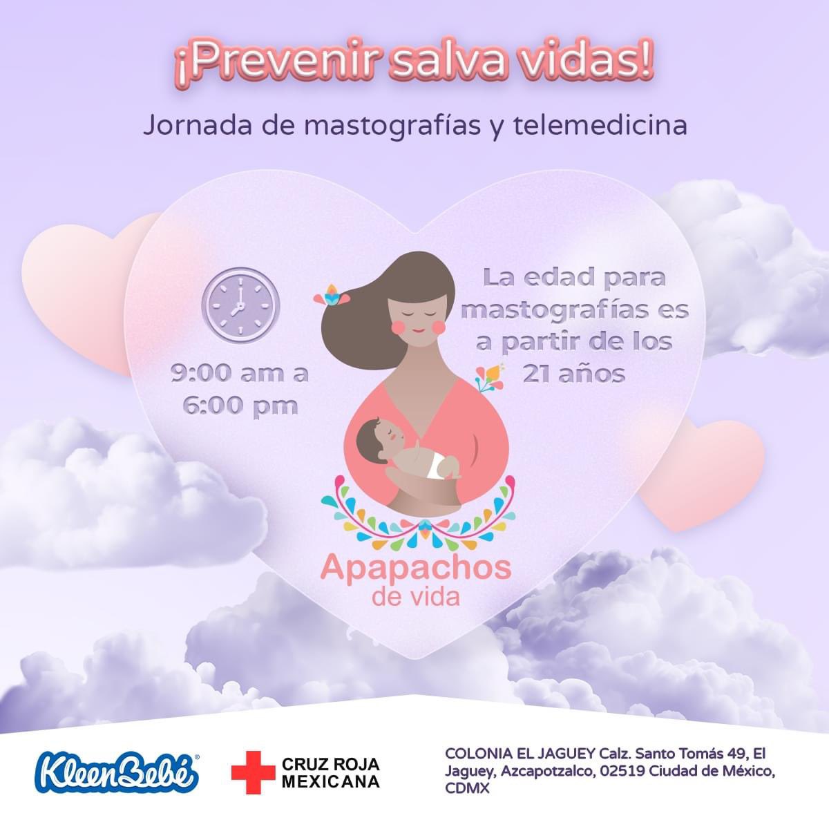 🎀 Este 1 de Mayo, en la lucha contra el cáncer de mama, Kimberly Clark y Cruz Roja ofrecen mastografías sin dolor, donación de KleenBebe. Detecta temprano, hazte el autoexamen y consulta a tu médico. 💗 📌 Más información aquí: bit.ly/Mastografías