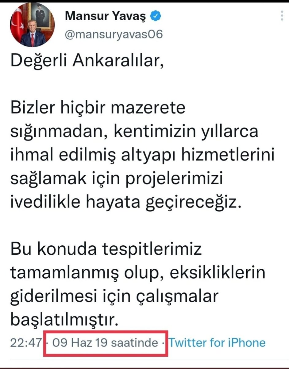 Bakın Mansur Yavaş 2019'da ne söylemiş. Şimdi sorsak Hatırlamıyorum der.. #Ankara / Yağmur