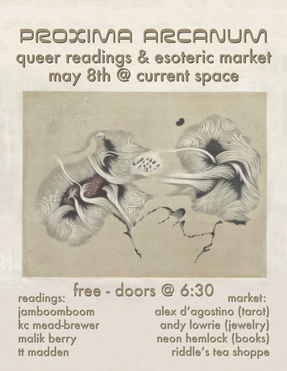 If you're in Baltimore and want to see me do read my story "Haus Lobo" (published in <a href="/BafflingMag/">Baffling Magazine</a>), along with other featured readers, I'll be at Current Space at Howard Street on May 8th. Hope to see you all there!