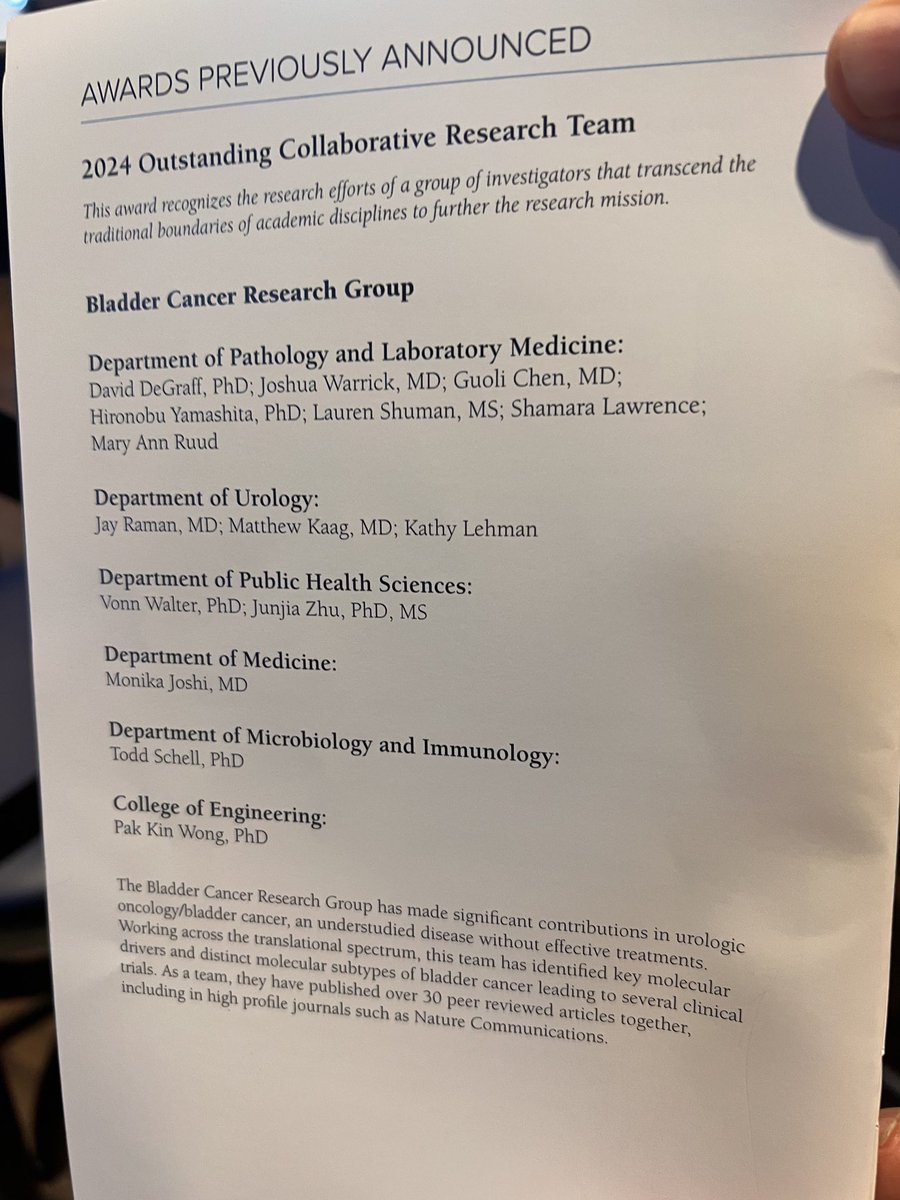 MJ (@monikajoshimd) on Twitter photo Celebrating Research <a href="/penn_state/">Penn State</a> Congratulations to the winners like Dr Christensen….drum role…our …Bladder cancer research Research won the Outstanding Collaborative Research Team 👏👏thanks to the entire team <a href="/DavidDeGraff5/">David DeGraff</a> <a href="/chenguoli/">chenguoli</a> Josh warrick Celebrating Research <a href="/penn_state/">Penn State</a> Congratulations to the winners like Dr Christensen….drum role…our …Bladder cancer research Research won the Outstanding Collaborative Research Team 👏👏thanks to the entire team <a href="/DavidDeGraff5/">David DeGraff</a> <a href="/chenguoli/">chenguoli</a> Josh warrick