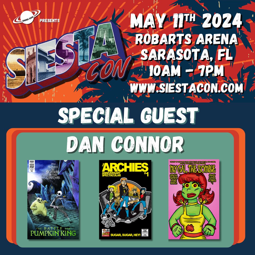 Dan Connor will be joining us at SiestaCon!
#comicartist #sarasota