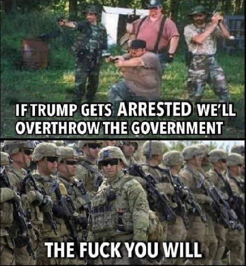 @SethAbramson His cult won't stand a chance against the national guard. I'd love to seem them try...! #TrumpForPrison2024 #VoteBlueToSaveAmerica
