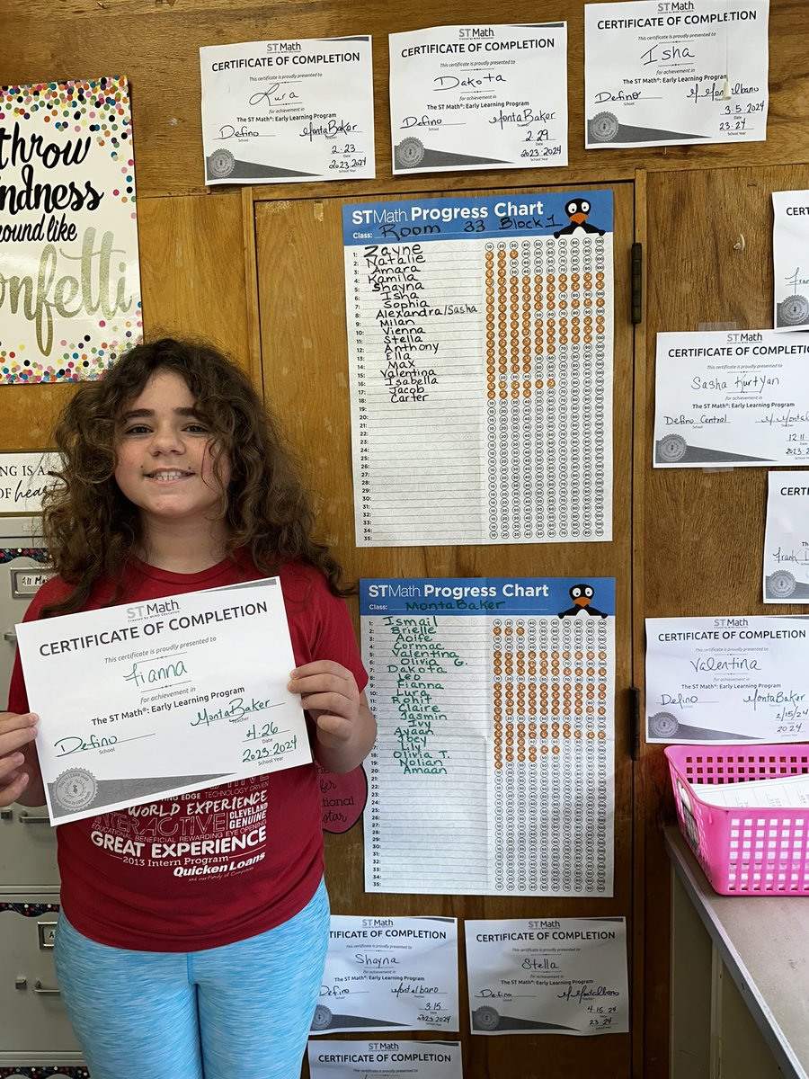 Another #MontaBaker mathematician getting to 💯on <a href="/STMath/">ST Math Educator? Follow us on MINDEduOrg!</a>! #FinsUpDC <a href="/dbaker9281/">Danielle Baker</a> <a href="/definocentral/">Defino Dolphins</a>