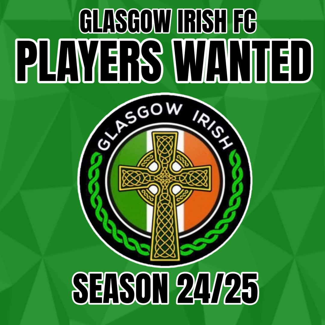 With our 23/24 season almost over. We will be playing in the Glasgow & District Sunday Football Championship And looking to recruit quality players in all positions. If you or anyone you know would like to join, please message our socials. @MalonesGlasgow @TheIrishVoiceUK