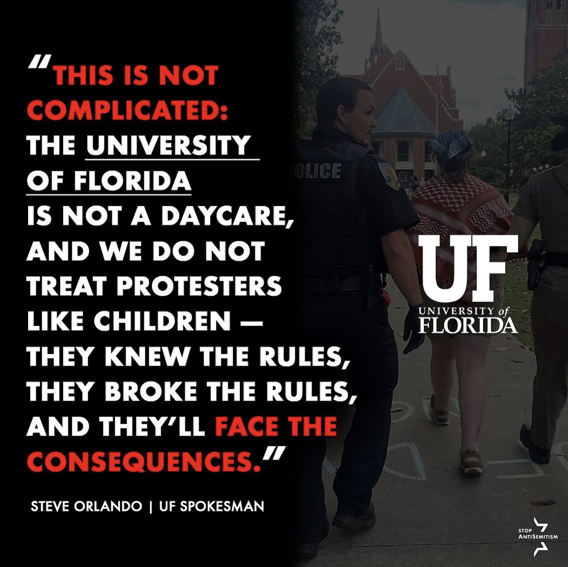 UF is not a daycare center  !

He said what he said!!