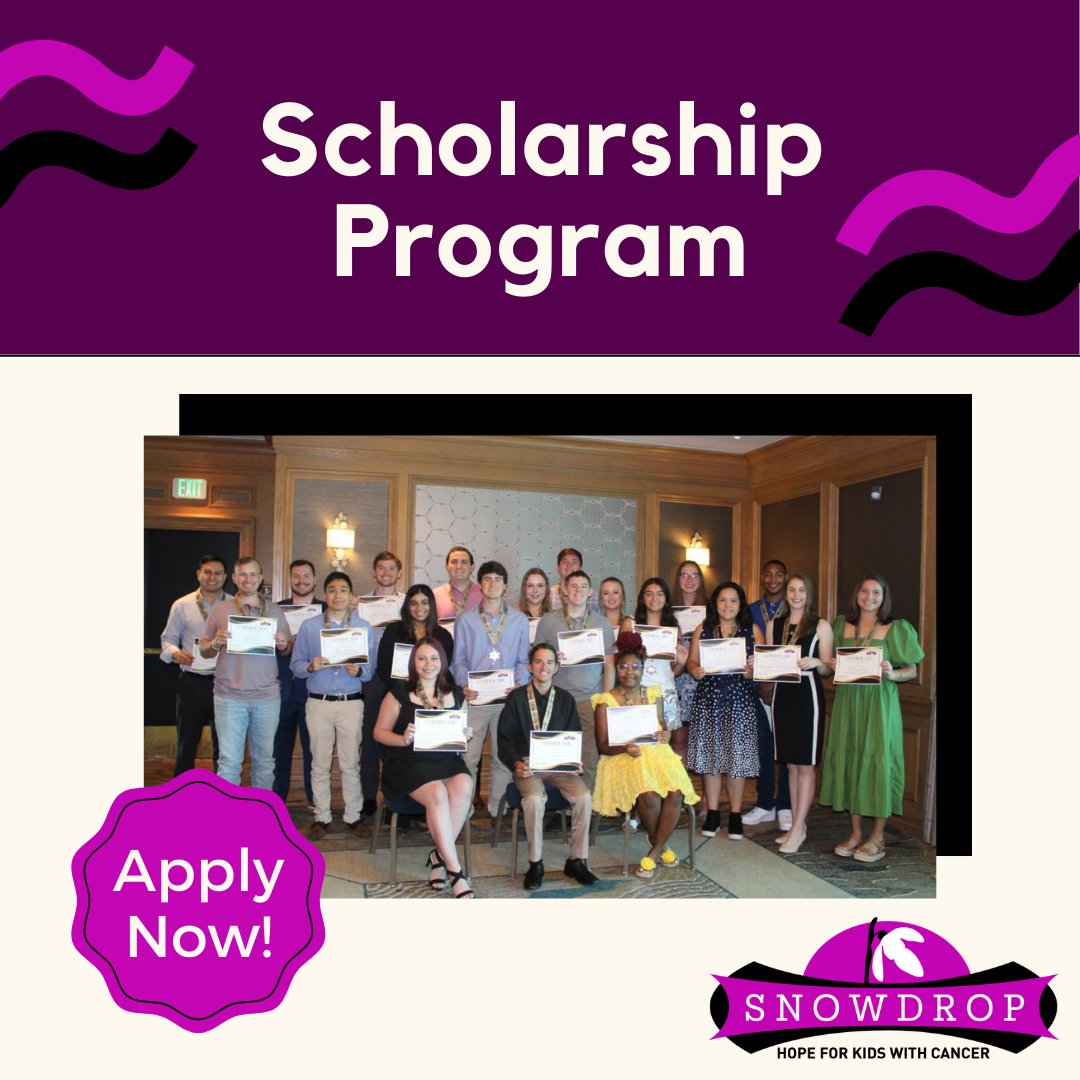 LAST CALL to all of those applying for scholarships! You have just a few more hours to fill in those applications before the deadline at 11:59PM TONIGHT! You worked so hard to get here and we want to help you fight to reach your dreams & goals! Apply Here: snowdropfoundation.org/impact/scholar…