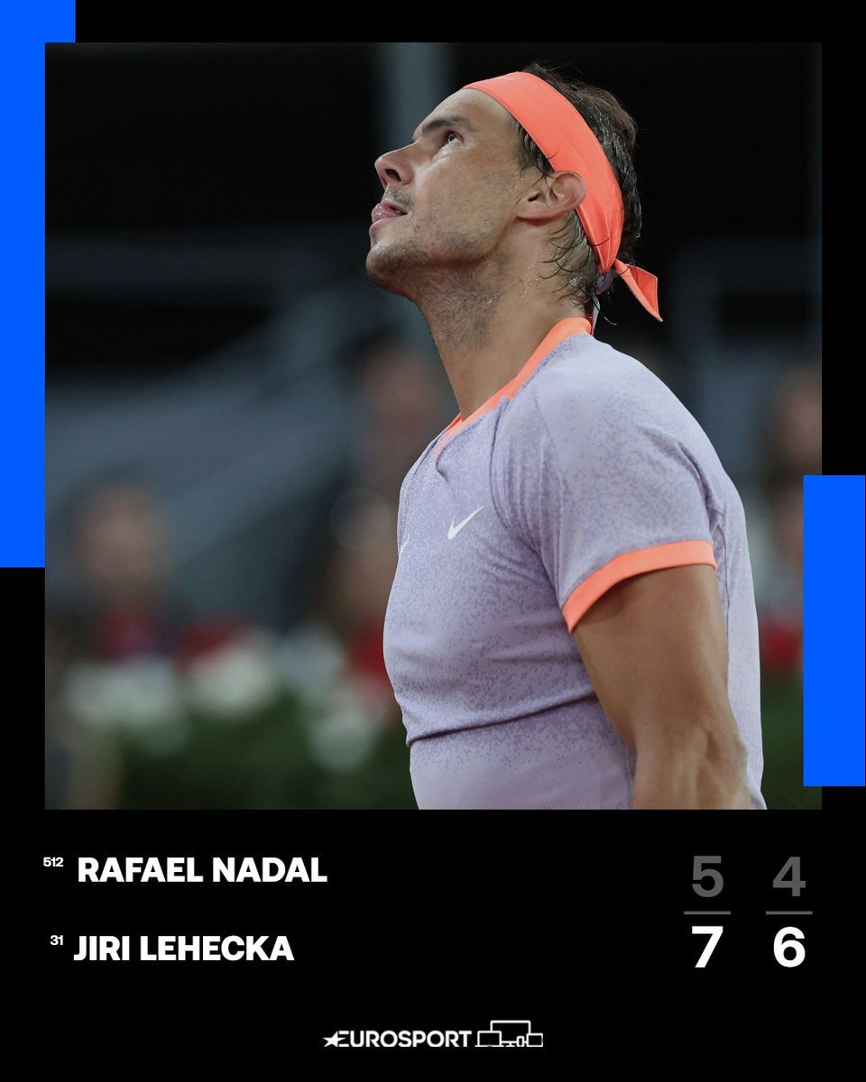 ❌Rafael Nadal, Jiří Lehečka'ya elenerek Madrid Açık'a son 16'da veda etti. 🤔Nadal'ın Madrid performansını nasıl buldunuz? #MMOPEN