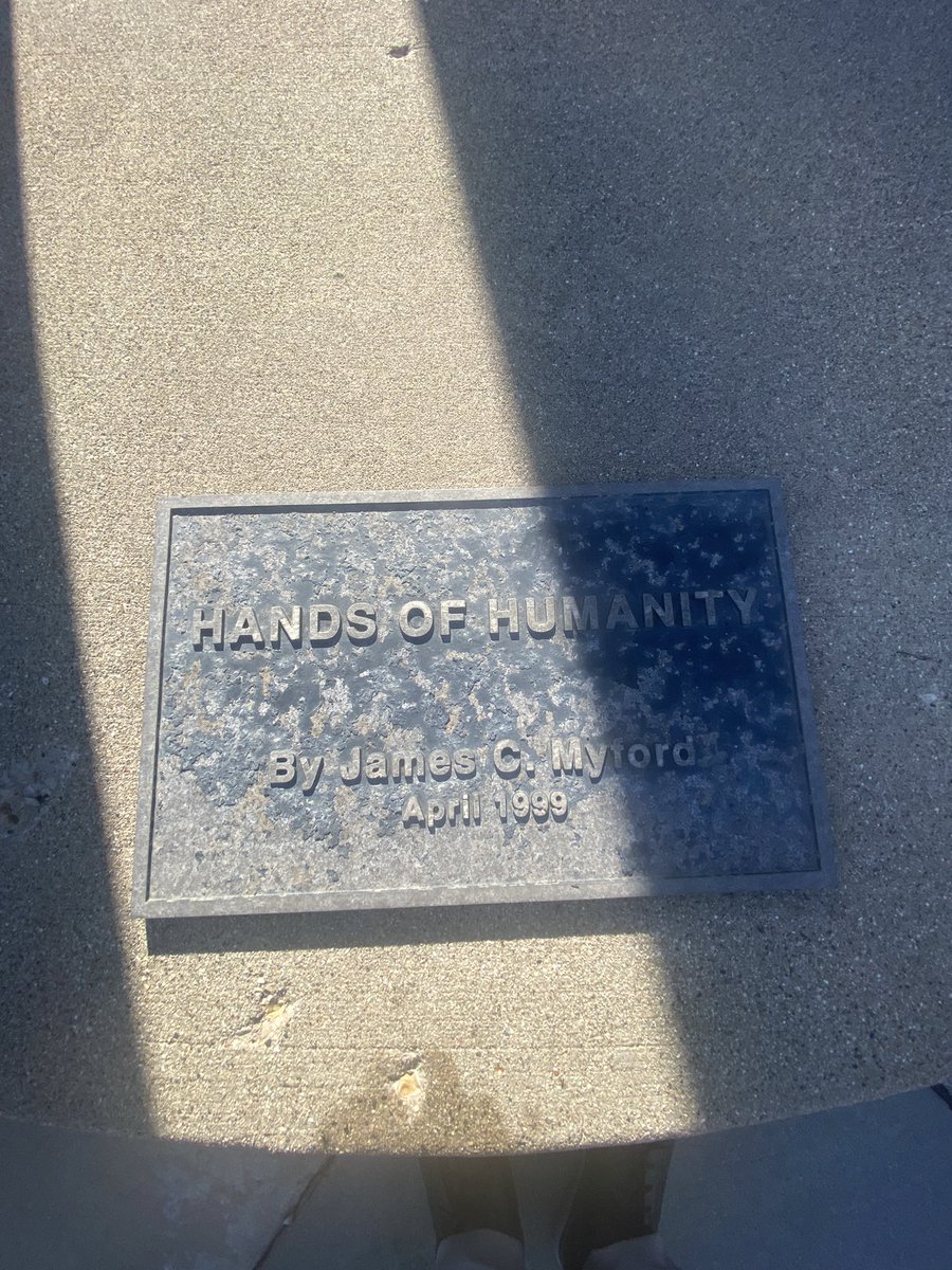 I am always grateful for the hands of humanity and in particular for these depicted on our campus sculpture on this beautiful day @MedicalCollege !!!