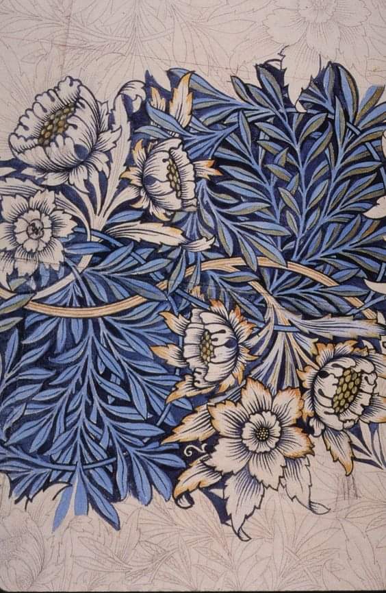 William Morris, Furnishing Fabric (detail) 1873 (designed), 1883 (made). Victoria & Albert Museum, London.