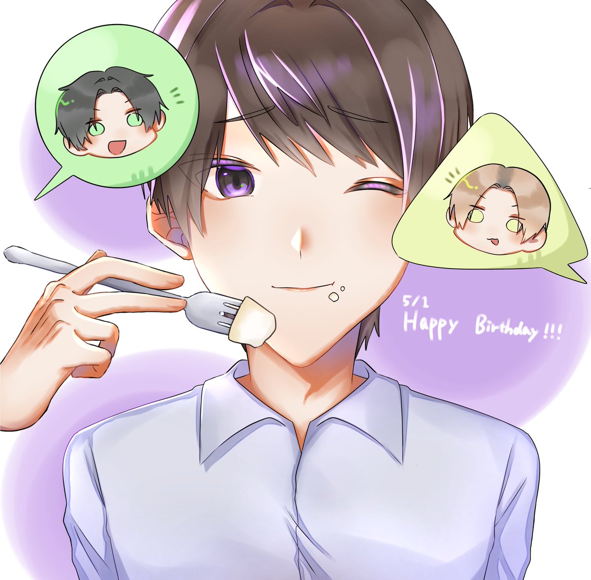 40歳とか信じられん...おめでとうございます😽💜
 #小山慶一郎誕生祭2024
 #NEWSでお絵かき