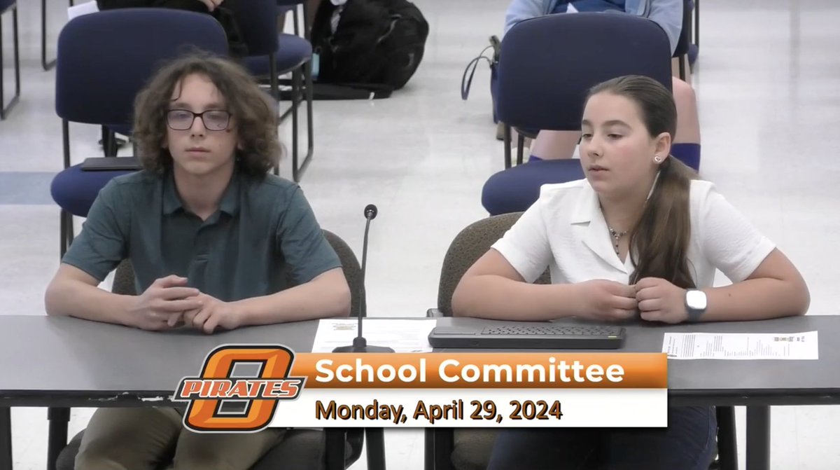 Kudos to Niko and Victoria on a great job representing the OMS History Club at last night's School Committee meeting, and spreading the word about what we're doing every Thursday! #sstlap #MAedu #HistoryClub