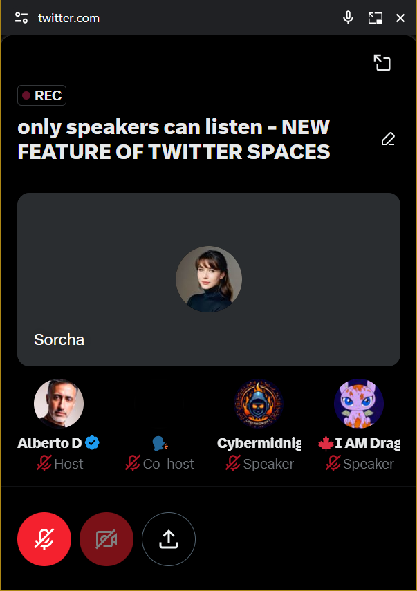 #TwitterSpace #TwitterSpaces  Only speakears can listen - Screen Sharing and video camara available!

@spacesdashboard #spaceshost #hacking #cybersecurity #hackers