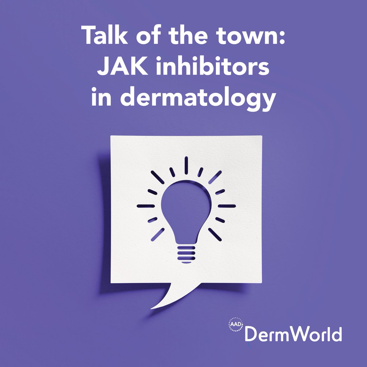 Dermatologists discuss the influx of new #JAKinhibitors in #dermatology and how they are breaking new ground for the specialty in #DermWorld. aad.org/dw/monthly/202…