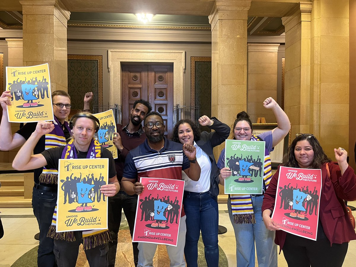 Local 26 in the house to support Rise Up Center on the floor of the #mnleg House this afternoon/evening. We’re excited to be here with @UFCW663, @UnidosMN, @NewJusticeMN to bring this home. ✊❤️