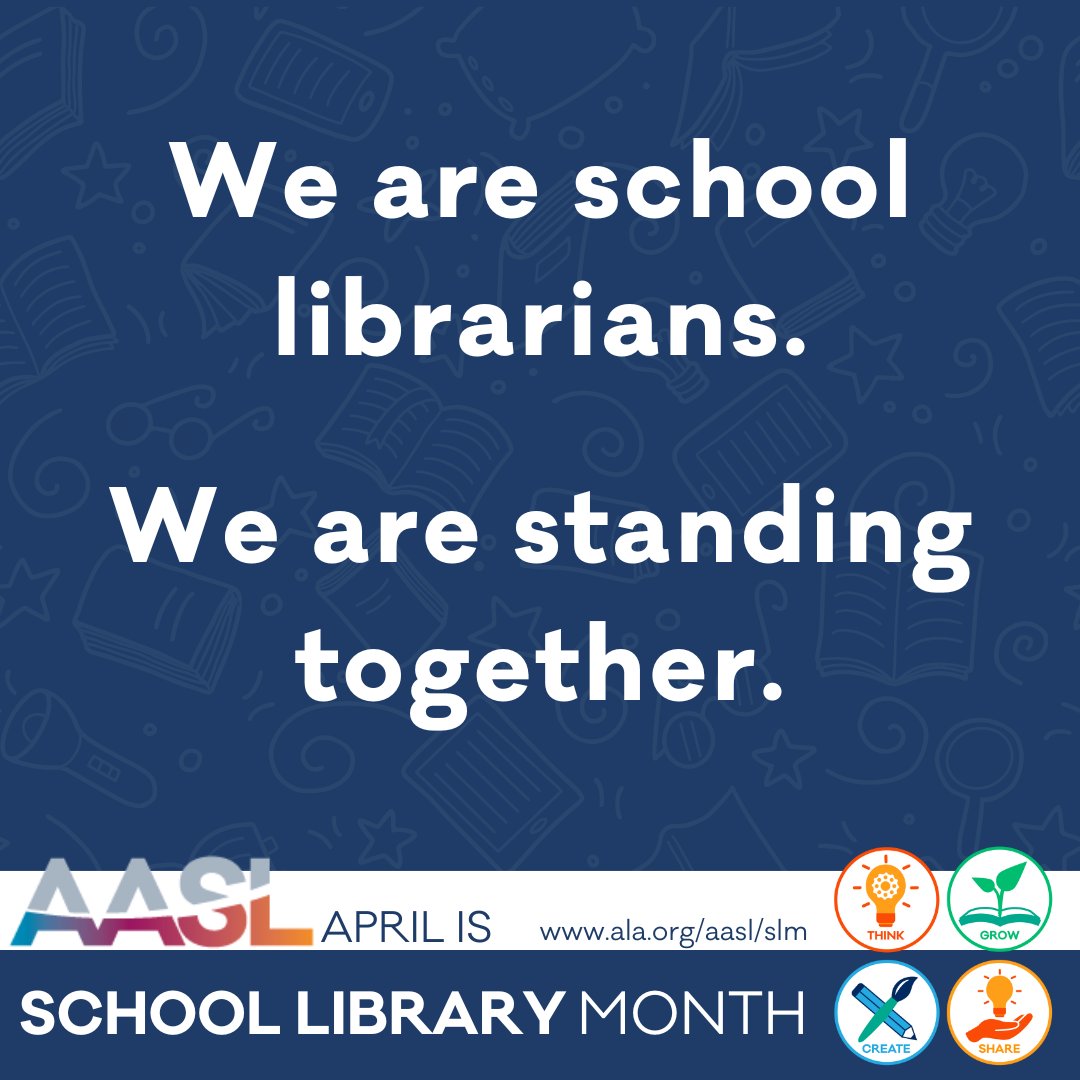 As 2024 #SchoolLibraryMonth winds down, we want to thank all of the members of the profession who transform teaching and learning every day, all year long. #StandingTogether #AASLslm