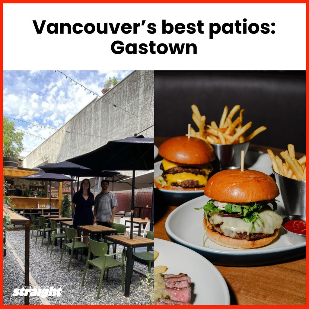 The forecast is looking sunny for the next few days. ☀️ Plan ahead for a patio visit in Gastown: straight.com/food/vancouver…