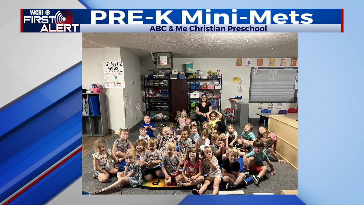 Our Ashleigh Bryant went to hang out with Pre-K classes of ABC & Me Christian Preschool this morning. They got to talk about all things weather, including forecasting! Tune in to the 6PM show to catch the shout out and hear your forecast for the rest of the week.