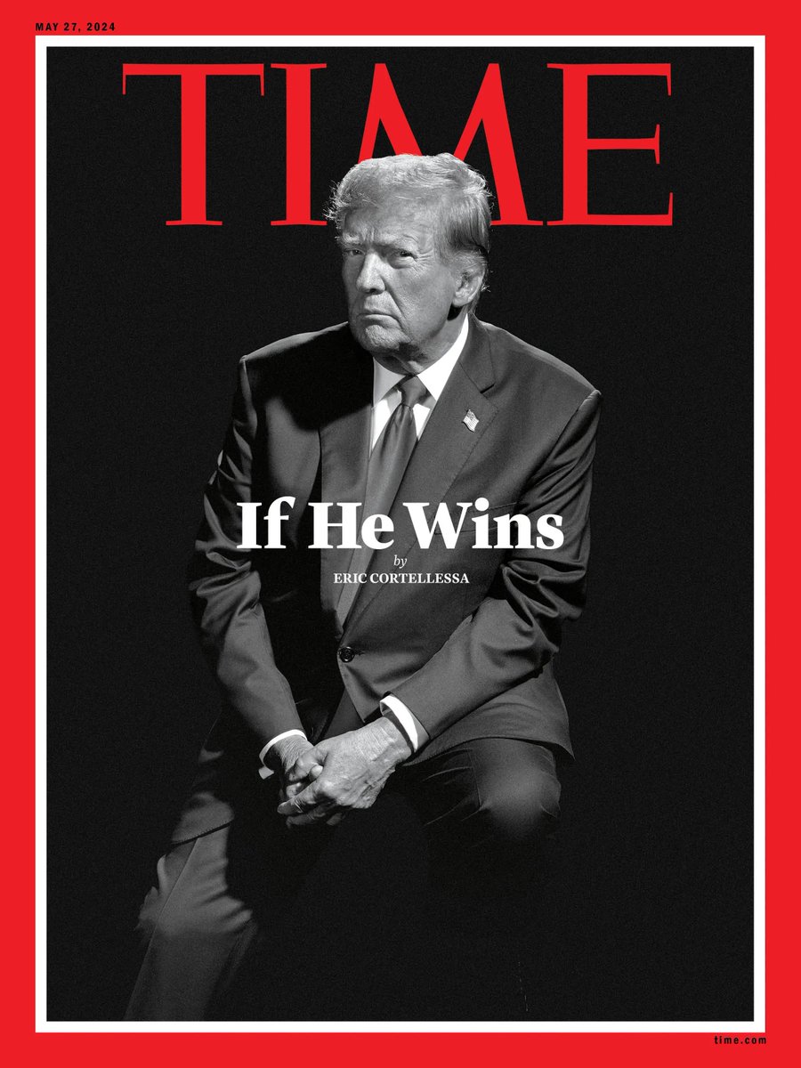 Trump finally made the cover of Time Magazine. He says that he recognizes the one mistake he made in his first term: He was too nice. A shiver went up and down my back when I saw that.