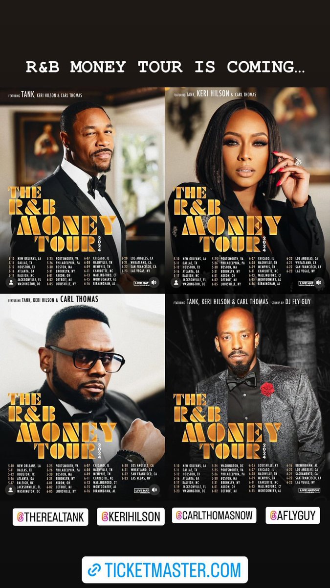 DO YOU HAVE YOUR TICKETS????.. “THE R&B MONEY TOUR” link to tickets in my bio R&B MONEY