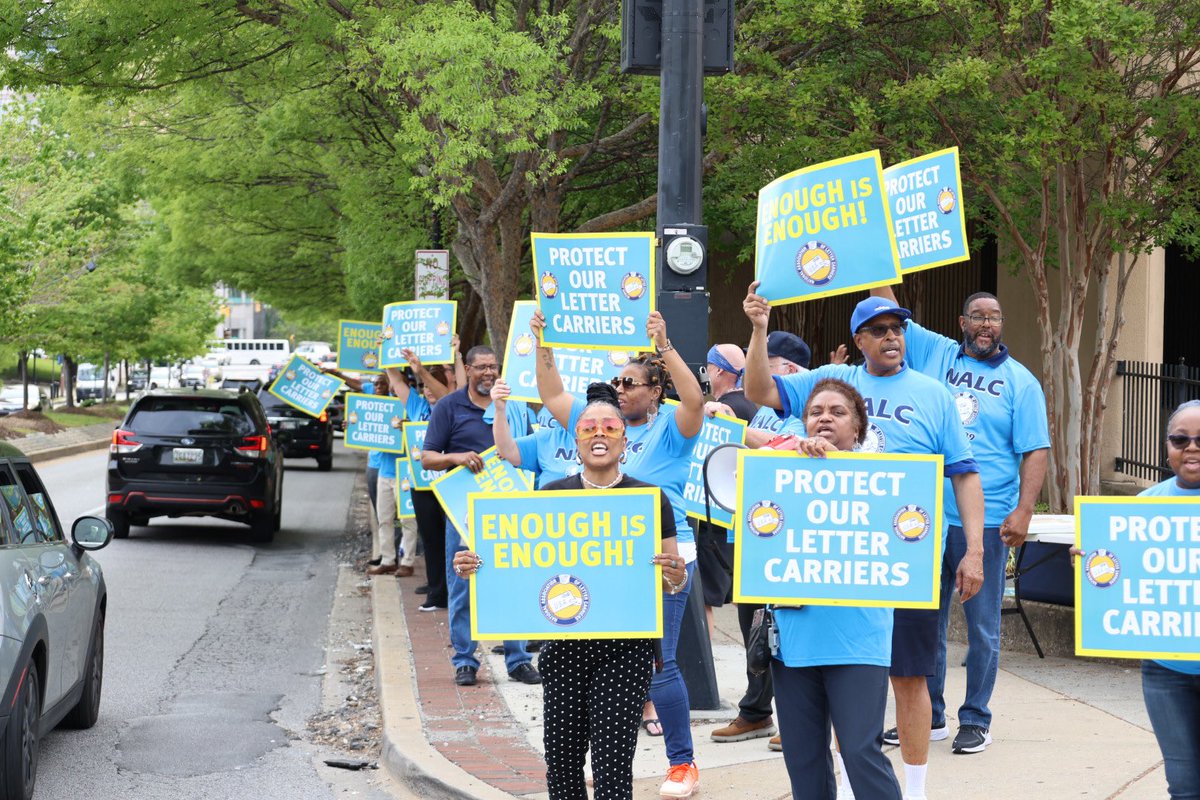 We made our message loud and clear in Baltimore today: #EnoughIsEnough! Thank you to everyone who came out today to demand prosecution and protection and joined us in continuing to raise awareness about the Protect Our Letter Carriers Act (H.R. 7629).