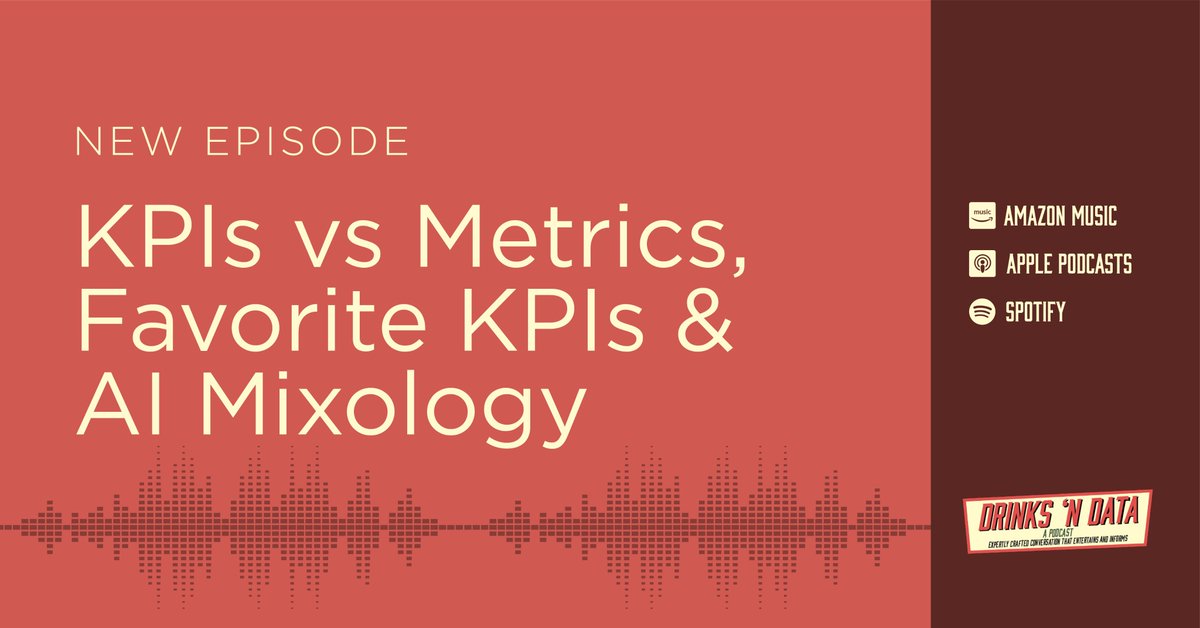 We're decoding the nuances between KPIs &amp; Metrics while dishing out top KPIs from our clients &amp; also exploring the intriguing rise of AI in mixology (<a href="/BarGPT/">BarGPT</a> 👀). TY SPONSORS! <a href="/qlik/">Qlik</a> &amp; <a href="/UnderdogWineCo/">Underdog Wine Co.</a> 
#DrinksnData #KPIs #Metrics #AI #Mixology #QlikConnect 
drinksndata.com/episode-show-n…