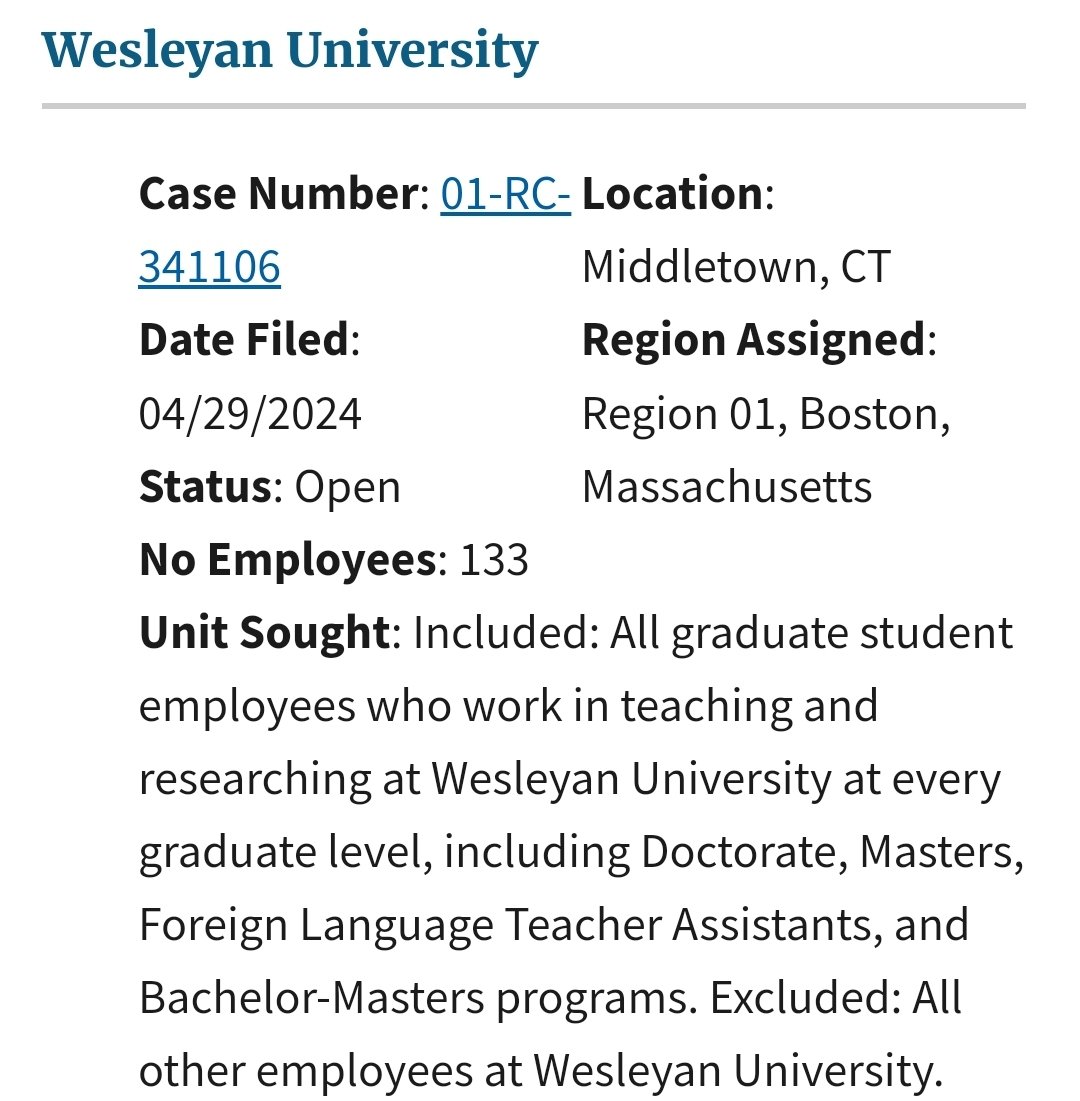 NEW: 130 grad workers at Weslayen Uni in CT are forming a union and joining @OPEIU @opeiu153.