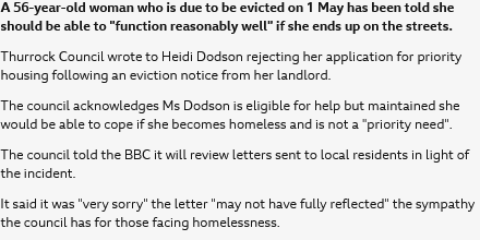 The UK has become a place where homelessness is fine because you 'should be able to function reasonably well'.

Full on fascism.