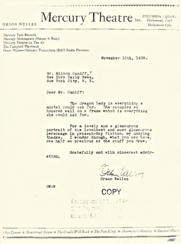 @sinderinister @realmarkrez @mdhillca @Lord_Azoth @CanadaDaredevil @ScottMWest a thank you letter from Orson Welles to Milton Caniff: