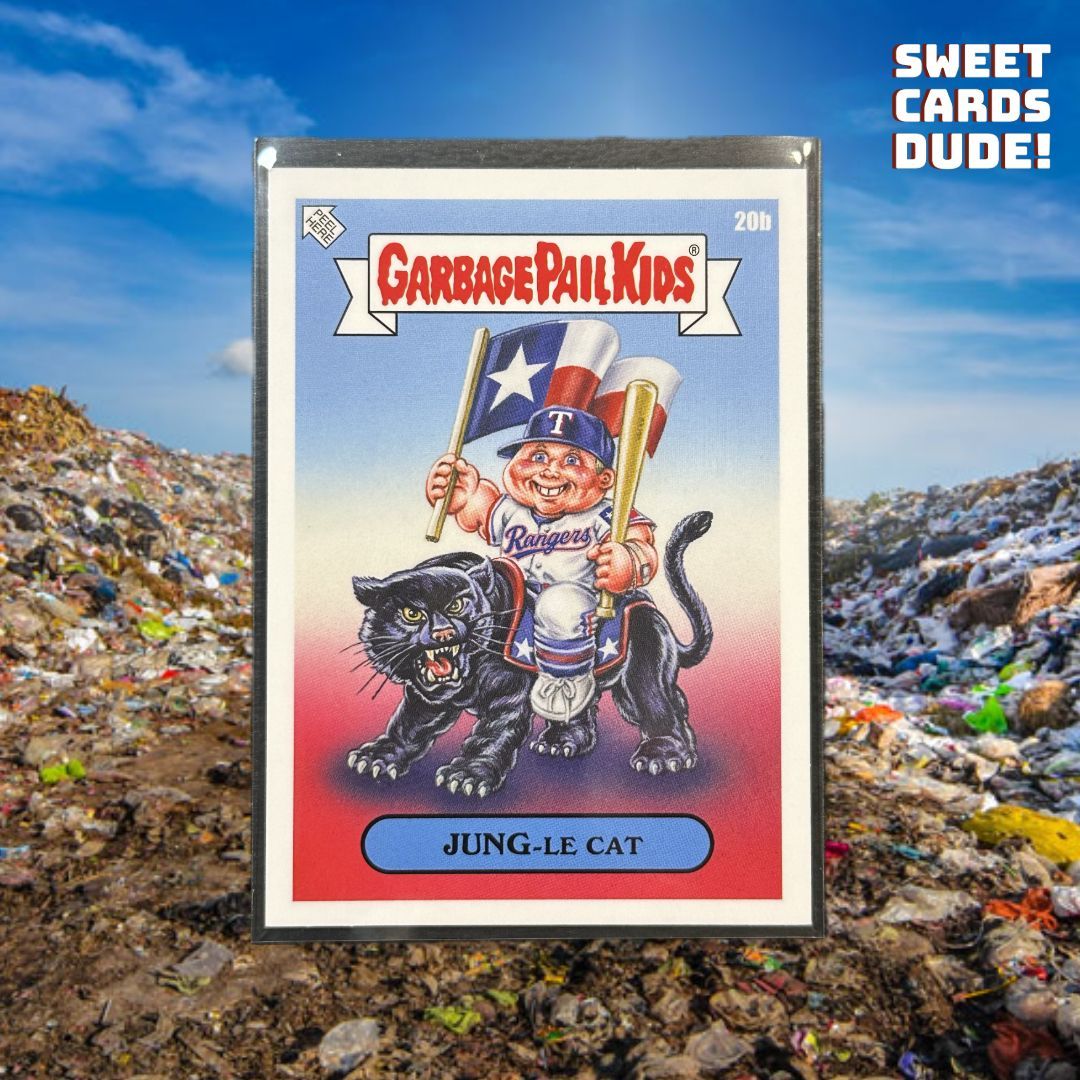 2023 @topps #garbagepailkids X #MLB series 3 Jung-Le Cat  #trash 

Don’t miss the @htowncardshow 5/11-5/12. We will be setup at tables 41 & 42. Stop by and give us a 👊🏼
 #packopening #sportscards #whodoyoucollect #breaks #thehobby #collecting #sportscardsforsale