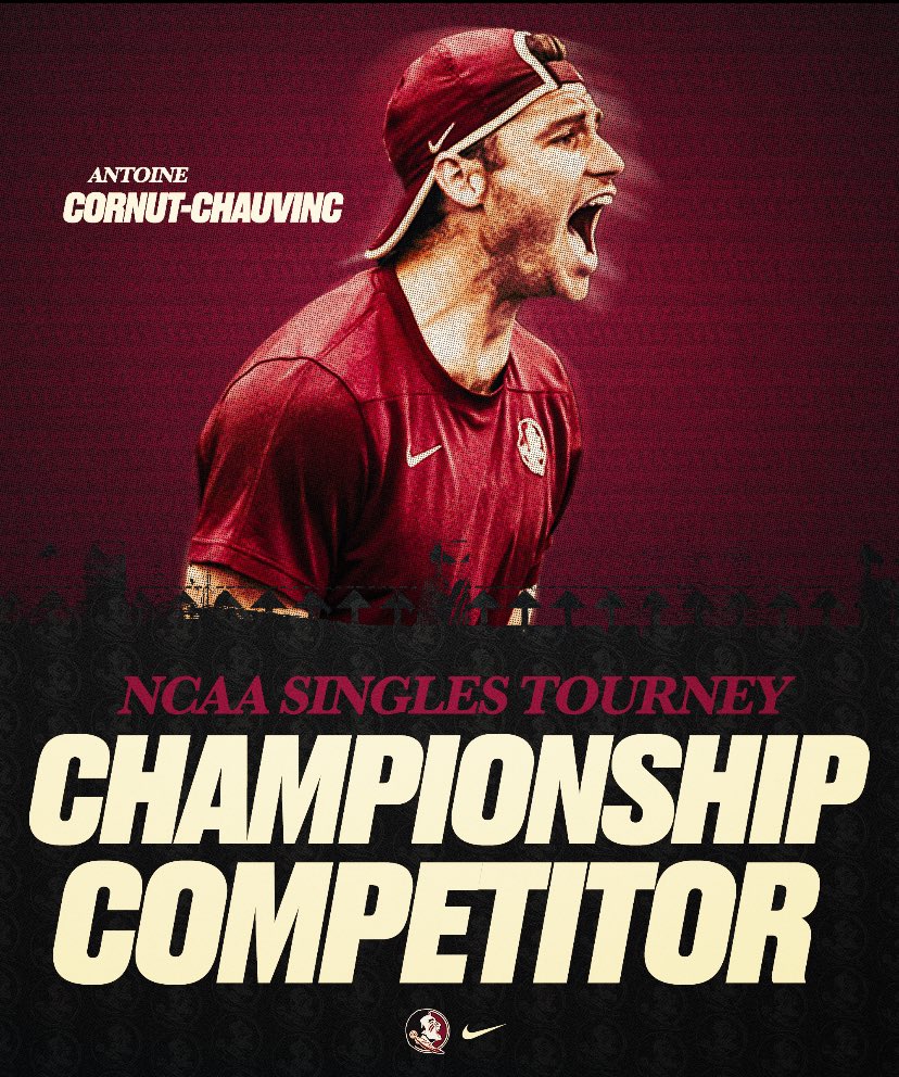 𝑯𝑬’𝑺 𝑰𝑵‼️🔥🍢

Antoine Cornut-Chauvinc qualifies for his second-straight NCAA Singles Championship as the No. 3 Seed 👊💥

#OneTribe | #GoNoles