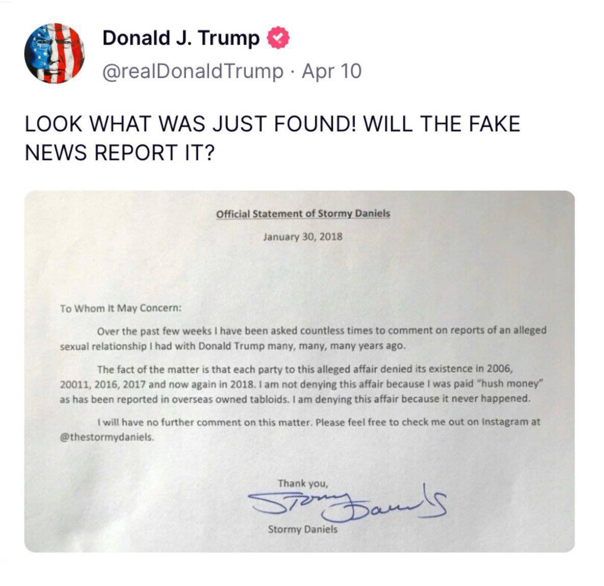 Merchan made Trump delete this…..evidence that helps Trump😂