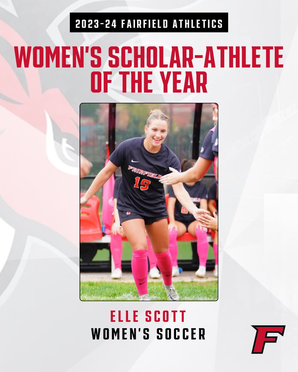 Fairfield Athletics Women’s Scholar-Athlete of the Year
 
Elle Scott, @StagsWSoccer 

#WeAreStags 🤘⚽️