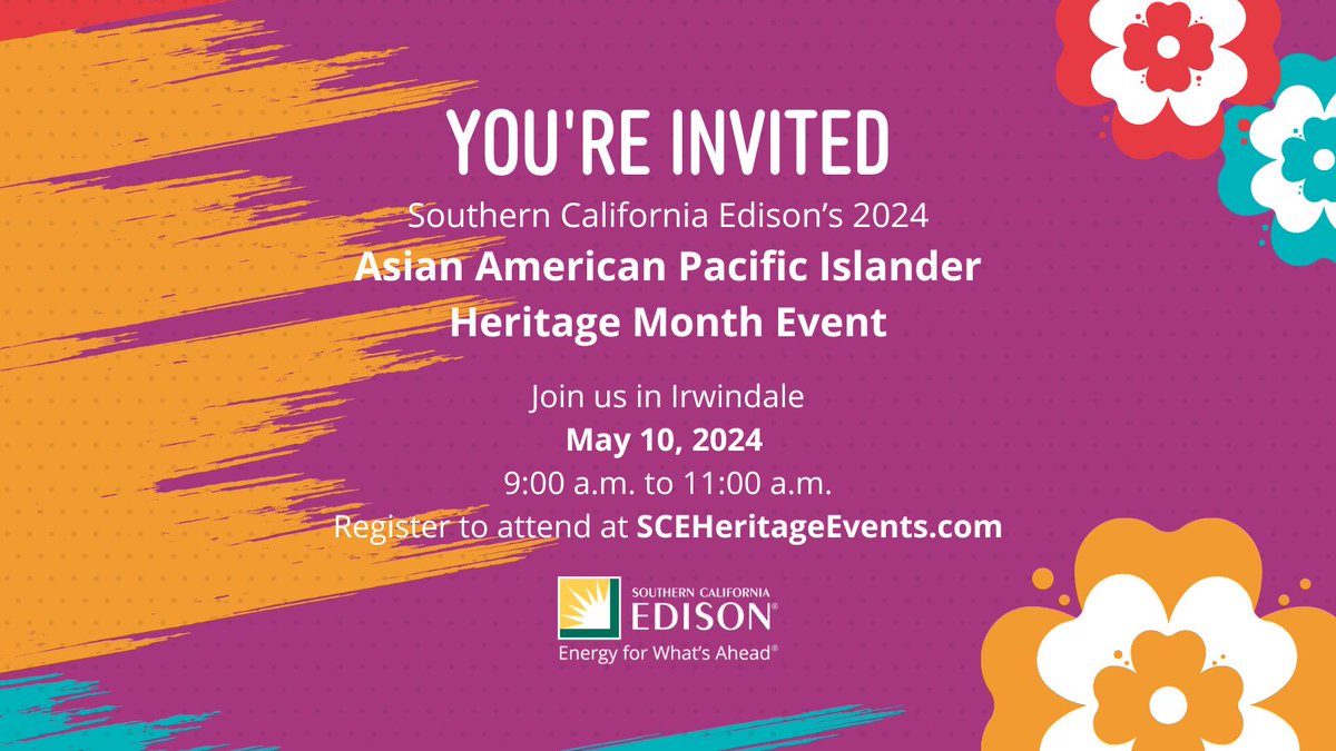 AlexG_SCE's tweet photo. Feel free to share with your community partners

#AAPIHeritageMonth #SCE #DiversityInEnergy #CommunityEngagement #NetworkingEvent #CCETeam https://t.co/E00jwF0dKt