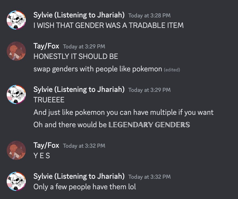 most normal conversation in the Shiny Duo gc