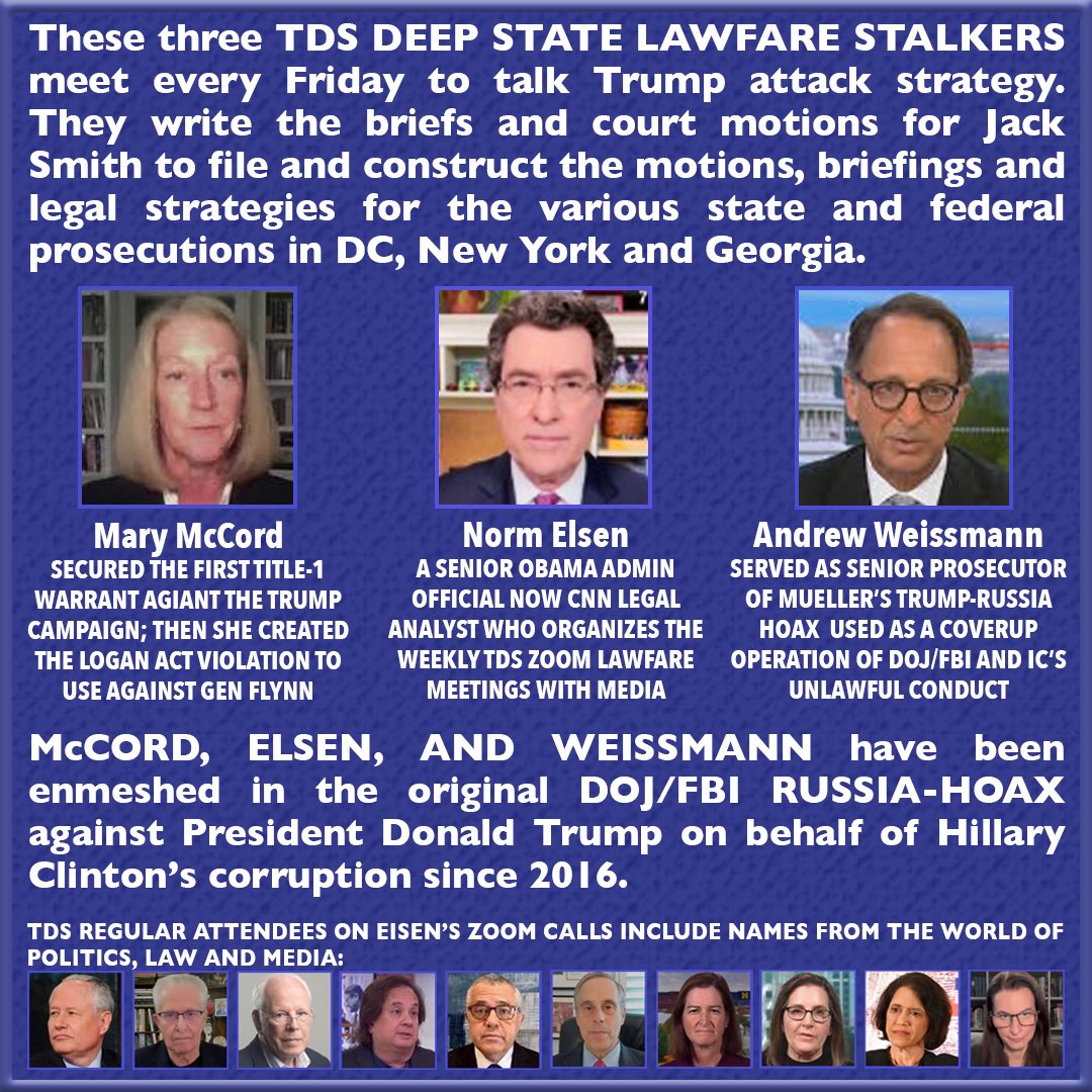 @thevivafrei THESE ARE HILLARY’S TOP STALKERS WHO ARE PRODUCING AND DIRECTING THE #LawFare AGAINST PRESIDENT. #Trump2024NowMorethanEver #TRUMP2024ToSaveAmerica