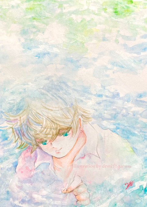 「blonde hair looking down」 illustration images(Latest)