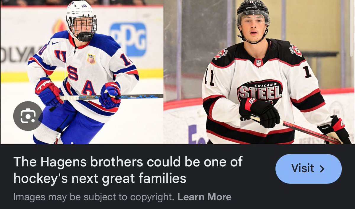 If I had a nickel for every hockey family where the older brother was outgoing, undrafted and played for the Chicago steel and the younger brother was a projected top draft pick following his older brother to college, I’d have two nickels.