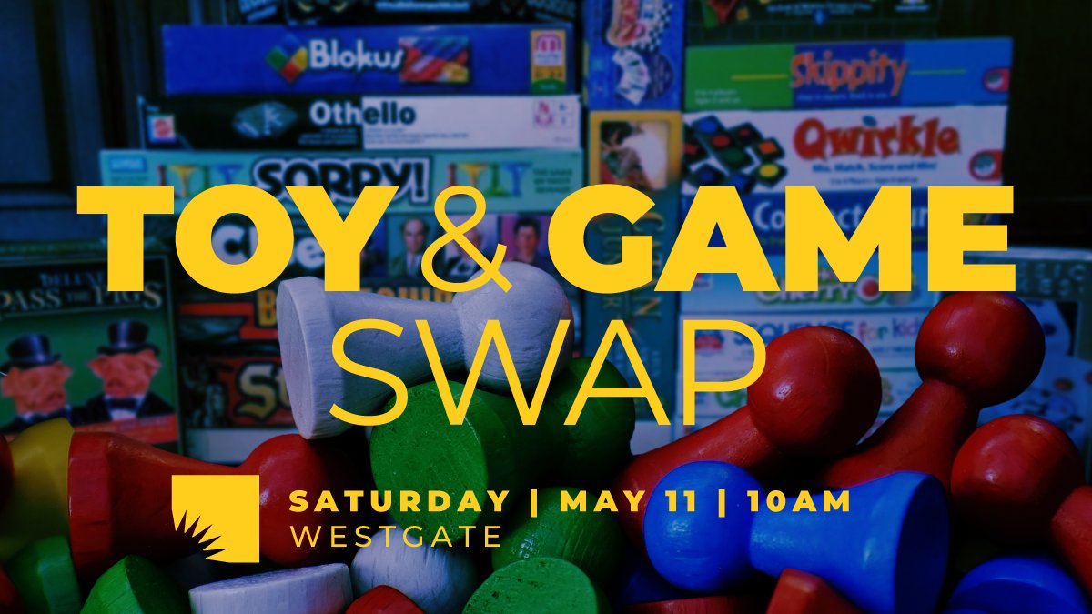 Come one, come all, and swap out your old toys and games for something new to you! Bringing a toy or game is encouraged, but not required. Saturday, May 11 at 10 am at the Westgate Branch. aadl.org/node/624400