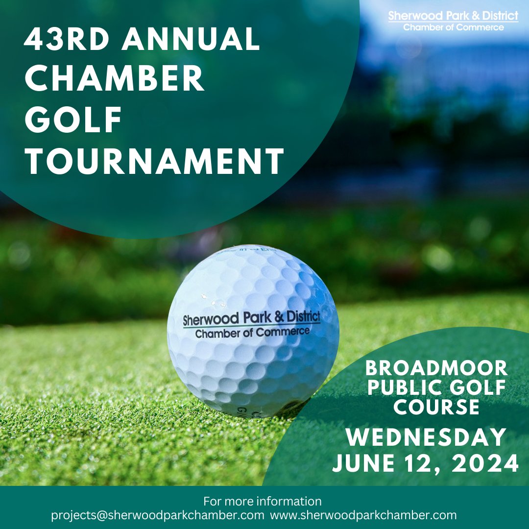 Registration for the Chamber Golf Tournament is now open! Join us on June 12th for a great day of golfing at Broadmoor Golf Course! For more details, visit sherwoodparkchamber.com/events/golf-to… or contact Mia at projects@sherwoodparkchamber.com #shpk #strathco