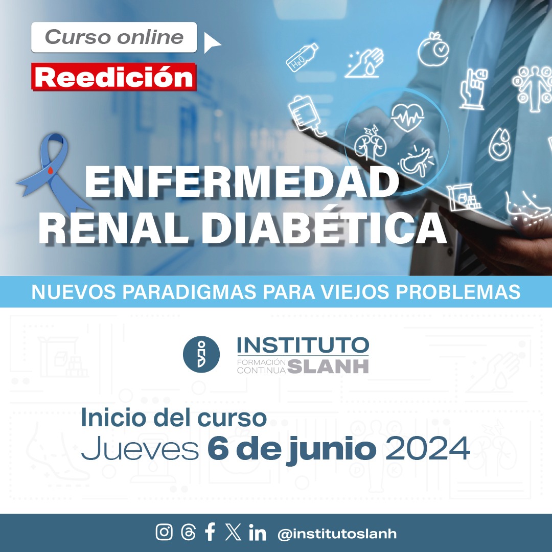 ¡Tenemos una gran noticia! 📣📣

🗓El 6 de junio de 2024 comienza una nueva edición del curso 100% online “Enfermedad Renal Diabética: nuevos paradigmas para viejos problemas”.

#SLANH #SaludRenal #Nefrología #FormaciónContinua
