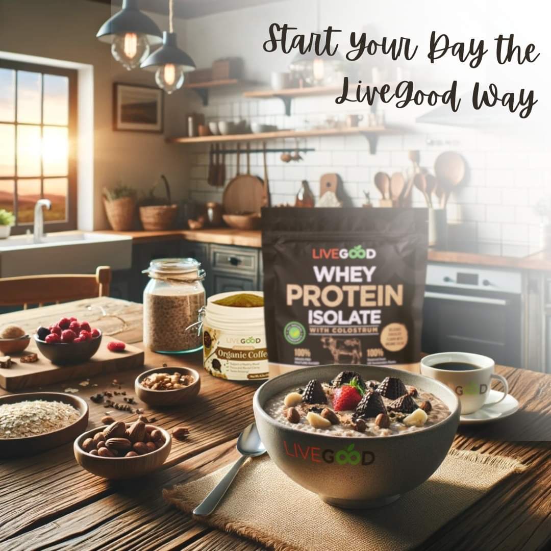 Rise and shine! 🌅 Embrace the morning with a bowl full of possibilities and a cup filled with inspiration. Today's good mood is sponsored by a hearty breakfast and the best from LiveGood. 🥣☕️

LiveGoodTour.com/gbadorza4w

#MorningMotivation #LiveGood #HealthyLiving #RiseAndThrive