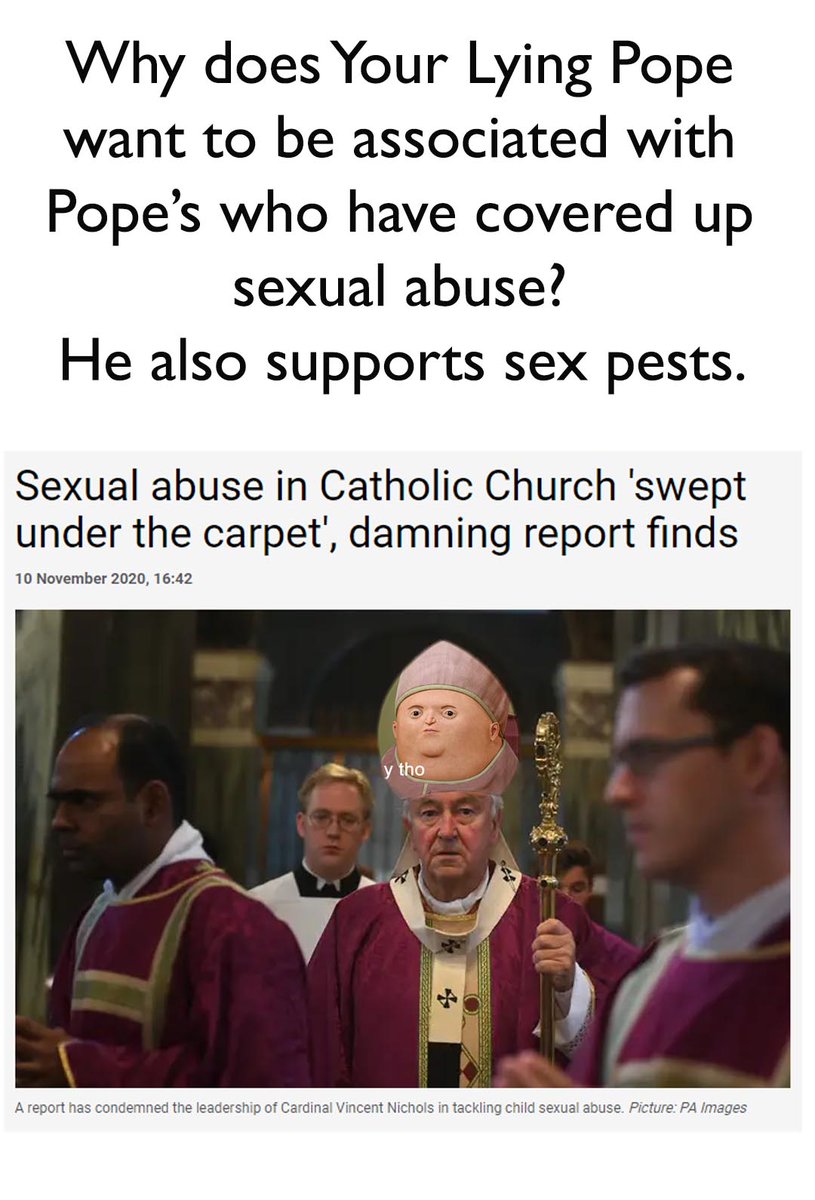 Pope's cover up for nonce's you thick Bozo @pope2023 The late Polish pope John Paul II knew about child abuse in Poland's Catholic church years before becoming pontiff and helped cover it up. Revolting nonce Pope's.