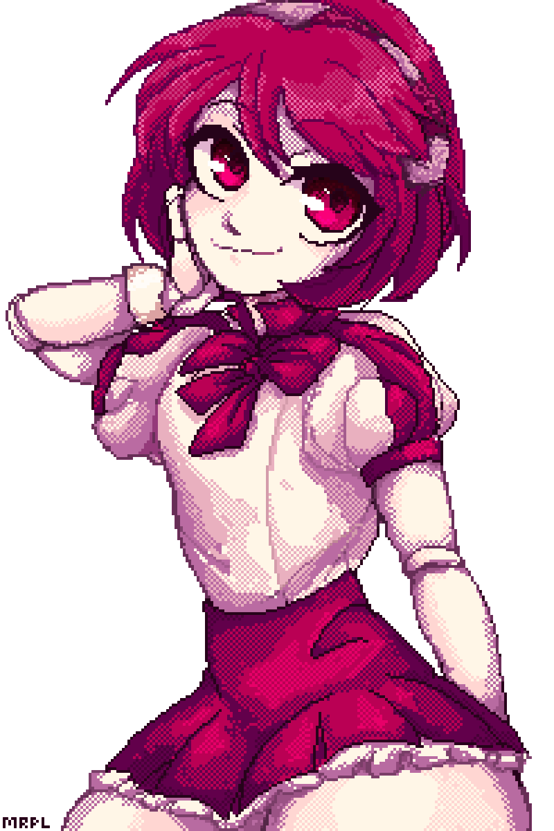 My first pixel art 💗 Dorothy from Va-11 Hall-A @SukebanGames #va11halla