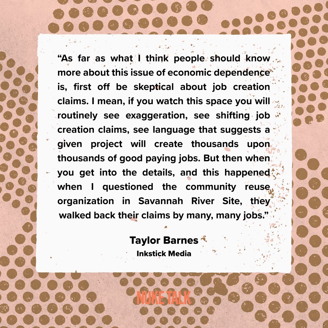 Taylor Barnes (@tkbarnes) is a Field Reporter with @inkstickmedia. She discusses the history of the failed MOX project, the way small towns become economically dependent on defense contractors + more. Listen now: ploughshares.org/nuketalk