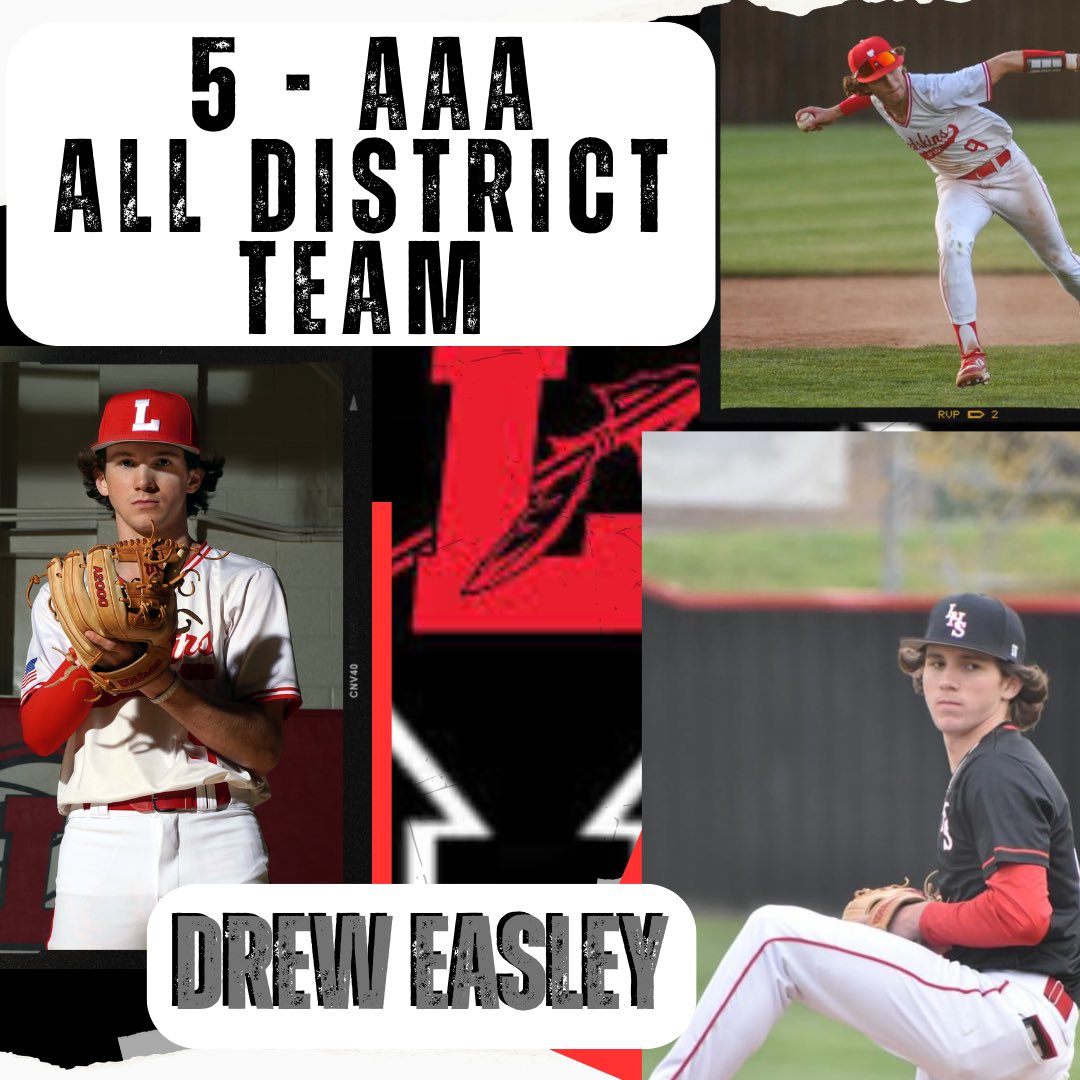 Drew Easley is a 2024 District 5-AAA All district team member. Drew is a class of 24’ uncommitted senior. @RedskinRadio @RedskinsLhs @NewsHeraldSport @5StarPreps @ETBCAbsb @dreweasley06