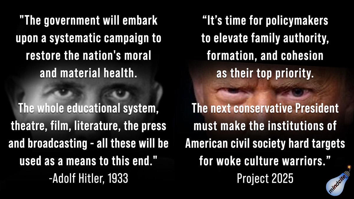 @jennycohn1 If Hitler had fathered a child before he shot himself in the head to celebrate restoring Germany's 'moral and material health', his heirs could have sued the Heritage Foundation's Project 2025 for trademark infringement.