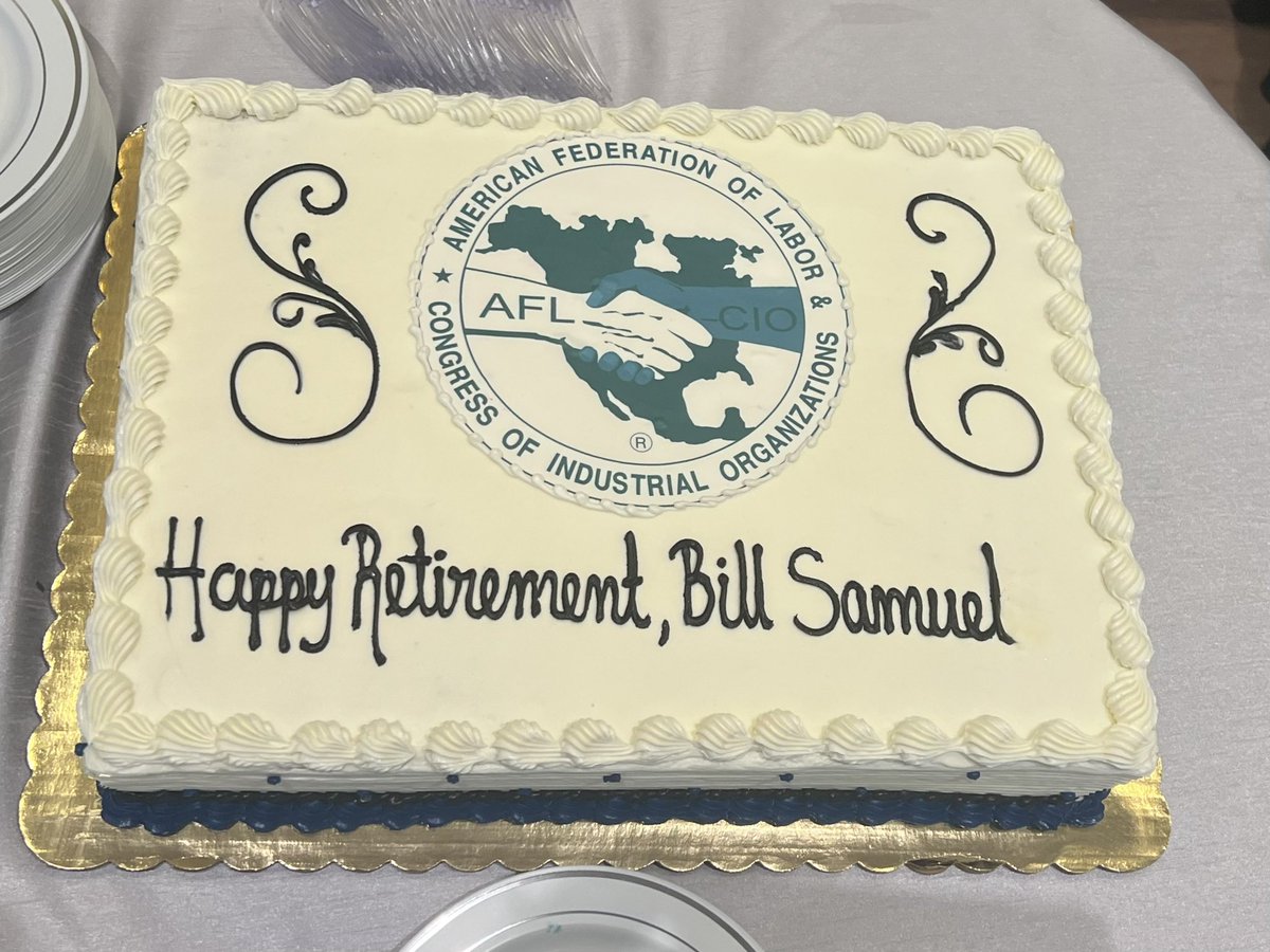 Congratulations to my friend Bill Samuel @AFLCIO on his retirement. Such a dedicated, unflappable friend to working families. It was a very packed hall to wish him well tonight!